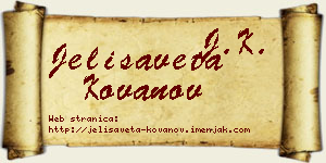 Jelisaveta Kovanov vizit kartica